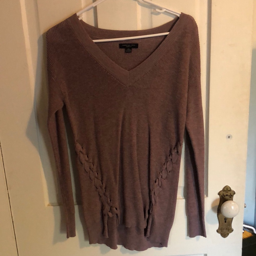 American Eagle purple sweater